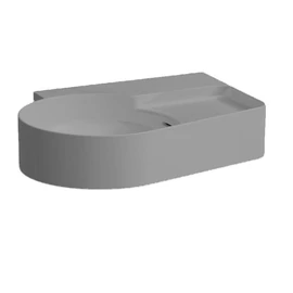 LAUFEN VAL Mosdó, alsó felülete csiszolt, félig száraz zónával és armatúrapaddal, csaplyuk nélkül, Graphite matt H8162887581091