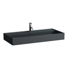 LAUFEN Kartell LAUFEN Mosdótál, alsó felülete csiszolt túlfolyónyílás nélkül, egy csaplyukkal, Graphite matt H8163377581111 LAUFEN Kartell LAUFEN Mosdótál, alsó felülete csiszolt túlfolyónyílás nélkül, egy csaplyukkal, Graphite matt H8163377581111