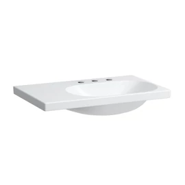 LAUFEN LUA Mosdó, pakoló rész a bal oldalon három csaplyukkal, túlfolyónyílás nélkül, Fehér LCC bevonattal H8170854001581 LAUFEN LUA Mosdó, pakoló rész a bal oldalon három csaplyukkal, túlfolyónyílás nélkül, Fehér LCC bevonattal H8170854001581