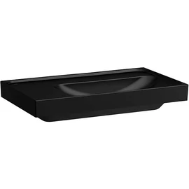 LAUFEN MEDA Mosdó, 80 cm, bal oldali pulttal túlfolyónyílás nélkül, csaplyuk nélkül, Fekete matt H8171157161121