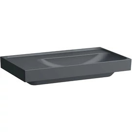 LAUFEN MEDA Mosdó, 80 cm, bal oldali pulttal túlfolyónyílás nélkül, csaplyuk nélkül, Graphite matt H8171157581121