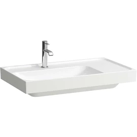 LAUFEN MEDA Mosdó, 80 cm, jobb oldali pulttal, túlfolyónyílás nélkül, egy csaplyukkal, Matt Fehér H8171167571111 LAUFEN MEDA Mosdó, 80 cm, jobb oldali pulttal, túlfolyónyílás nélkül, egy csaplyukkal, Matt Fehér H8171167571111