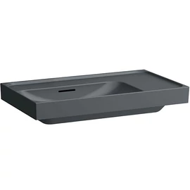 LAUFEN MEDA Mosdó, 80 cm, jobb oldali pulttal, csaplyuk nélkül, Matt Grafit H8171167581091