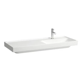 Laufen MEDA Mosdó 120 × 46 cm, bal polcos, túlfolyónyílás nélkül, egy csaplyukkal, Fehér H8171190001111