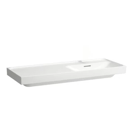 Laufen MEDA Mosdó 120 × 46 cm, bal polcos, csaplyuk nélkül, Fehér LCC H8171194001091