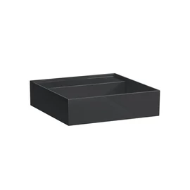 LAUFEN Kartell LAUFEN Kézmosó rejtett túlfolyóval, a mosdó alja csiszolt, túlfolyónyílás nélkül, csaplyuk nélkül, Fényes fekete H8183310201121 LAUFEN Kartell LAUFEN Kézmosó rejtett túlfolyóval, a mosdó alja csiszolt, túlfolyónyílás nélkül, csaplyuk nélkül, Fényes fekete H8183310201121
