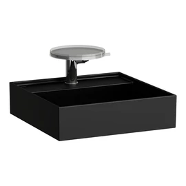 LAUFEN Kartell LAUFEN Kézmosó rejtett túlfolyóval, a mosdó alja csiszolt, túlfolyónyílás nélkül, egy csaplyukkal, Matt fekete H8183317161111 LAUFEN Kartell LAUFEN Kézmosó rejtett túlfolyóval, a mosdó alja csiszolt, túlfolyónyílás nélkül, egy csaplyukkal, Matt fekete H8183317161111