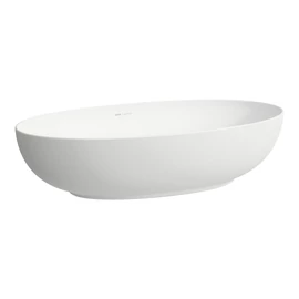 LAUFEN ILBAGNOALESSI Mosdótál, 70 cm, ovális, kerámia lefolyószelep takaróval, túlfolyónyílás nélkül, csaplyuk nélkül, Matt fehér H8189777571121 LAUFEN ILBAGNOALESSI Mosdótál, 70 cm, ovális, kerámia lefolyószelep takaróval, túlfolyónyílás nélkül, csaplyuk nélkül, Matt fehér H8189777571121