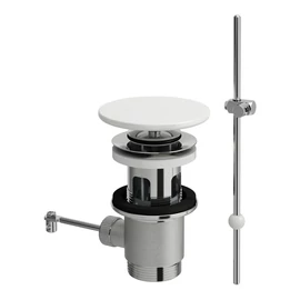 LAUFEN SANITARY ACCESSORIES húzórudas lefolyószelep, SaphirKeramik szeleptakaróval, Matt fehér H8981917570001 LAUFEN SANITARY ACCESSORIES húzórudas lefolyószelep, SaphirKeramik szeleptakaróval, Matt fehér H8981917570001