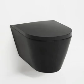 LAUFEN KARTELL BY LAUFEN Fali WC, mélyöblítésű,perem nélküli, Fekete matt H8203377160001