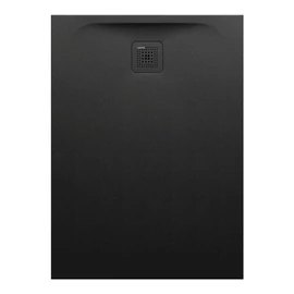 LAUFEN LAUFEN PRO Zuhanytálca, Marbond kompozit anyagból, extra lapos, téglalap alakú, kivezetés a rövid oldalon, Fekete H2129540800001