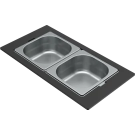 ELLECI - Tároló edény kétrészes gourmet 366 inox HPL kerettel KF012065IN