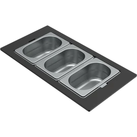 ELLECI - Tároló edény háromrészes gourmet 366 inox HPL kerettel KF013065IN