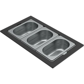 ELLECI - Tároló edény háromrészes gourmet 378 inox HPL kerettel KF053065IN