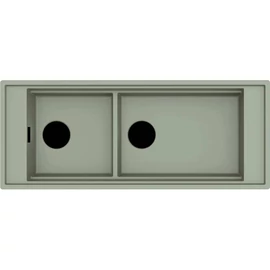 ELLECI - Mosogatótálca Mixology 590 1140x392 Keratek K82 Sage fekete tartozékokkal LKM59082FBXCB