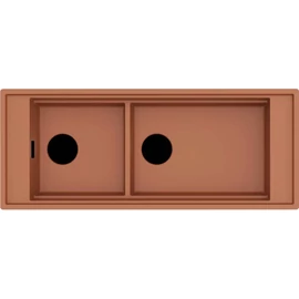 ELLECI - Mosogatótálca Mixology 590 1140x392 Keratek K83 Clay fekete tartozékokkal LKM59083FBXCB