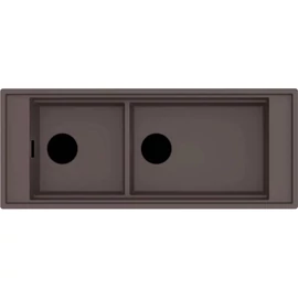 ELLECI - Mosogatótálca Mixology 590 1140x392 Keratek K87 Cocoa fekete tartozékokkal LKM59087FBXCB