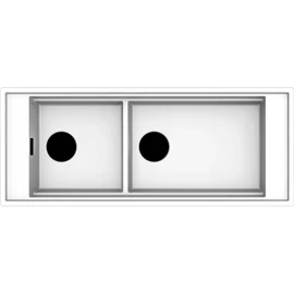 ELLECI - Mosogatótálca Mixology 590 1140x392 Keratek K96 White fekete tartozékokkal LKM59096FBXCB