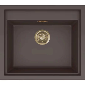 ELLECI - Mosogatótálca Sintesi 105 Keratek K87 Cocoa arany tartozékokkal LKS10587GLD