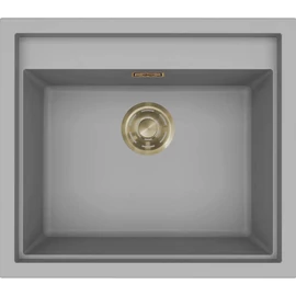 ELLECI - Mosogatótálca Sintesi 105 Keratek K99 Dark Grey arany tartozékokkal LKS10599GLD