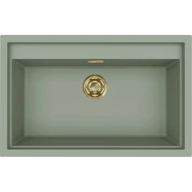 ELLECI - Mosogatótálca Sintesi 130 K82 Sage Green arany tartozékokkal LKS13082GLD