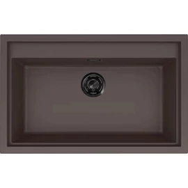 ELLECI - Mosogatótálca Sintesi 130 Keratek K87 Cocoa fekete tartozékokk LKS13087BKM