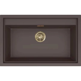 ELLECI - Mosogatótálca Sintesi 130 Keratek K87 Cocoa arany tartozékokkal LKS13087GLD