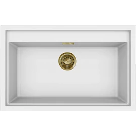 ELLECI - Mosogatótálca Sintesi 130 K96 White arany tartozékokkal LKS13096GLD