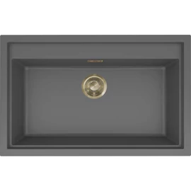 ELLECI - Mosogatótálca Sintesi 130 Keratek K99 Dark Grey arany tartozékokkal LKS13099GLD