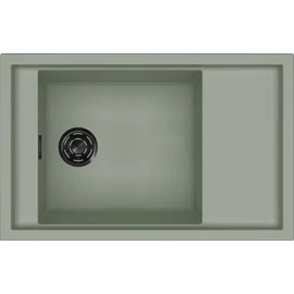 ELLECI - Mosogatótálca Sintesi 305 Keratek K82 Sage fekete tartozékokkal LKS30582BKM