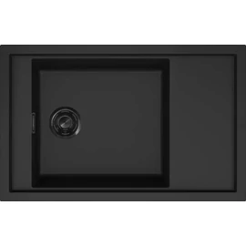 ELLECI - Mosogatótálca Sintesi 305 Keratek K86 Black fekete tartozékokkal LKS30586BKM