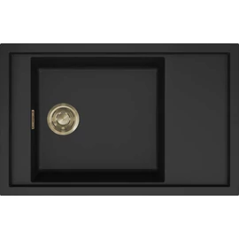 ELLECI - Mosogatótálca Sintesi 305 Keratek K86 Black arany tartozékokkal LKS30586GLD