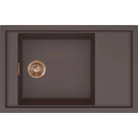 ELLECI - Mosogatótálca Sintesi 305 Keratek K87 Cocoa arany tartozékokkal LKS30587BRZ