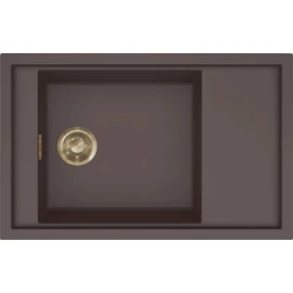 ELLECI - Mosogatótálca Sintesi 305 Keratek K87 Cocoa arany tartozékokkal LKS30587GLD