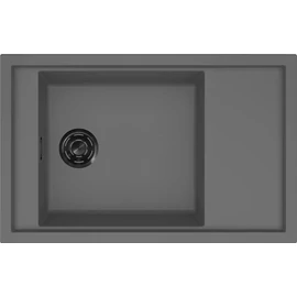 ELLECI - Mosogatótálca Sintesi 305 Keratek K99 Dark Grey fekete tartozékokkal LKS30599BKM