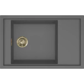 ELLECI - Mosogatótálca Sintesi 305 Keratek K99 Dark Grey arany tartozékokkal LKS30599GLD