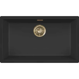 ELLECI - Mosogatótálca Zen 130 Keratek K86 Black arany tartozékokkal LKZ13086GLD