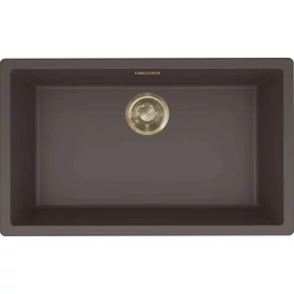 ELLECI - Mosogatótálca Zen 130 Keratek K87 Cocoa arany tartozékokkal LKZ13087GLD