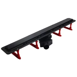 Pestan Confluo Frameless Line fekete üveg zuhanyfolyóka, 650 mm 13701204