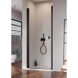 Radaway Nes Black DWJ I 90 cm-es fekete zuhanyajtó, balos 10026090-54-01L