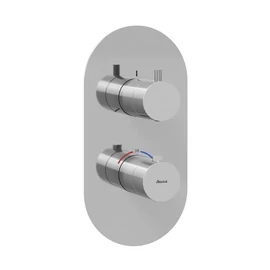 Ravak Espirit ES 067.00CR.O3.RB07C Termosztátos falba süllyesztett csaptelep, háromutas, belső egység nélkül - Chrome X070209