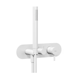 Ravak Espirit ES 068.10WV.O3.RB07D.+S Falba süllyesztett csaptelep szettel, háromutas, belső egység nélkül - White Velvet X070245