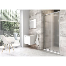 Ravak Blix BLDP2-110 toló rendszeru, kétrészes zuhanyajtó fényes alumínium kerettel, grape edzett biztonságiüveg betéttel 0PVD0C00ZG