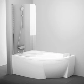Ravak Chrome Kádparaván CVSK1 ROSA 140/150 L krómhatású + Transparen - 7QLM0C00Y1