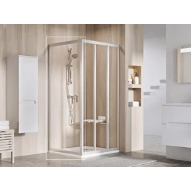 Ravak Supernova Fix zuhanyfal APSS-80 198 szatén+Transparent üveg - 94040UR2Z1