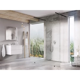 Ravak Walk-In Free Set 150, zuhanykabin fekete+transparent GW9FP030SZ1
