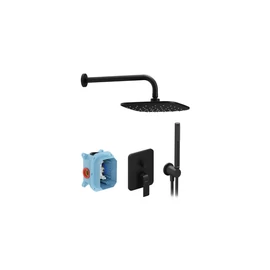 Ravak Flat falsík alatti zuhanyszett FL 090.21BL.O2.RB072, fekete X07S071