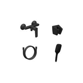 Ravak Life fali zuhanycsaptelep szettel, matt fekete LF 032.20BL+S X07S112