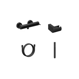 Ravak Espirit fali zuhanycsaptelep szettel, matt fekete ES 032.20BLM+S X07S130