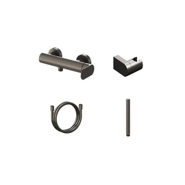 Ravak Eleganta fali zuhanycsaptelep szettel, grafit EL 032.20GB+S X07S141